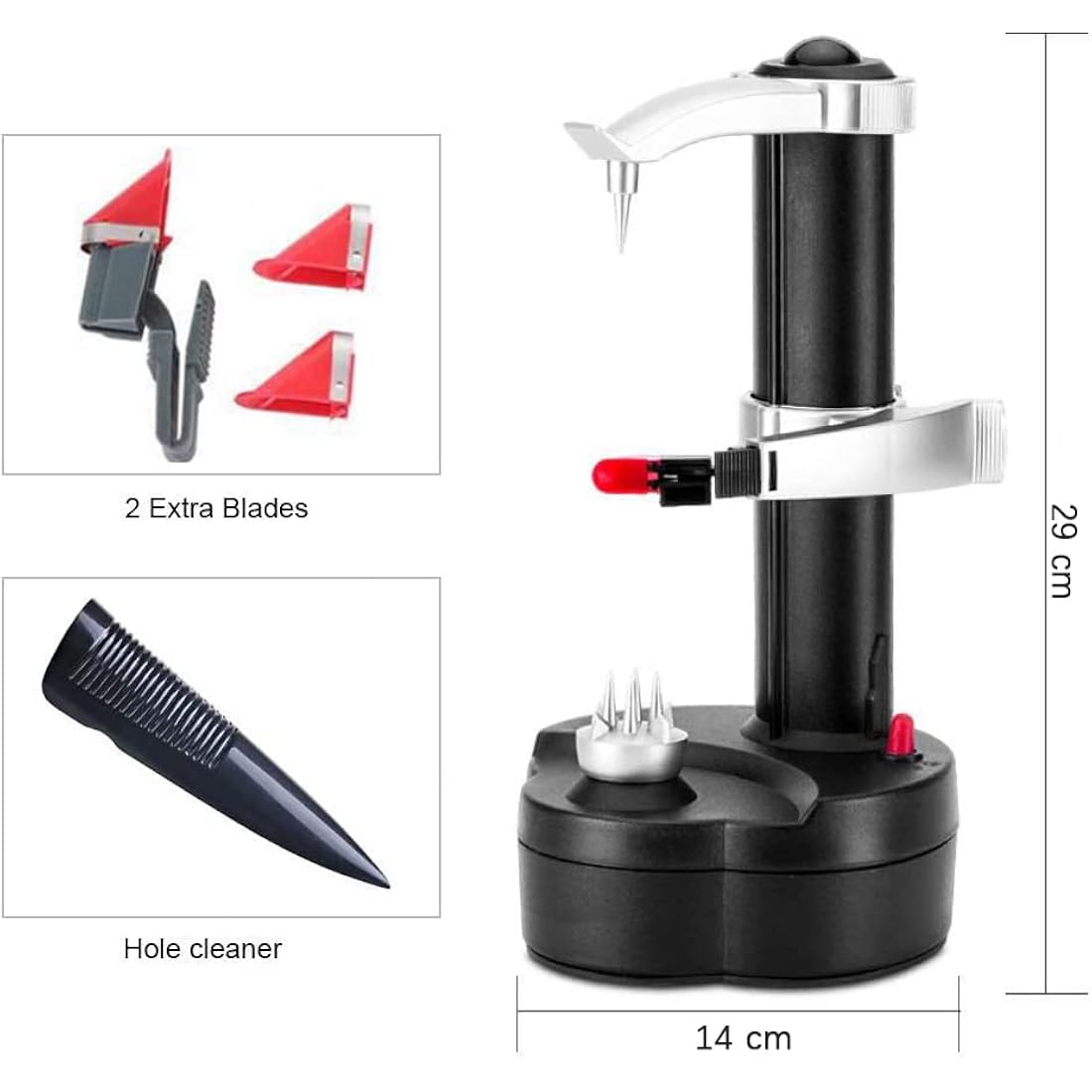 AIHANCH Electric Potato Peeler - Automatic Fruit Peeler with 3 Blades