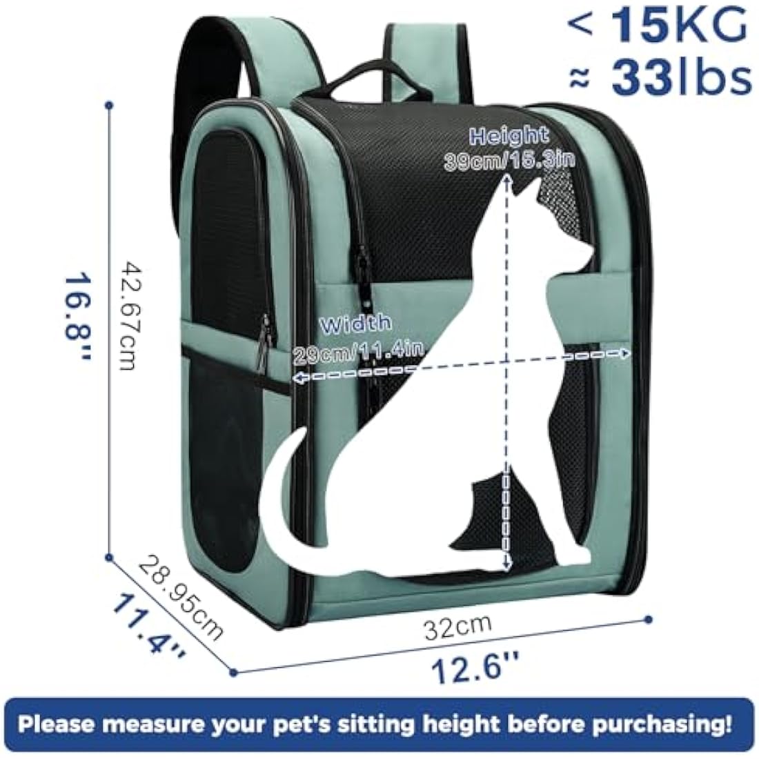 Apollo Walker Pet Carrier – Breathable Mesh Backpack for Cats and Dogs