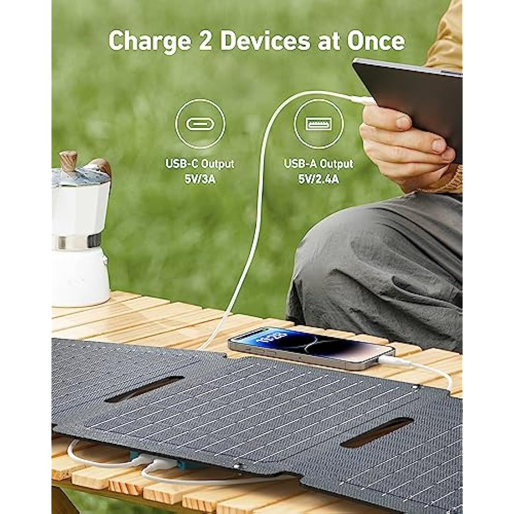 Anker Solix PS30 30W Portable Solar Panel | Foldable IP65 Charger