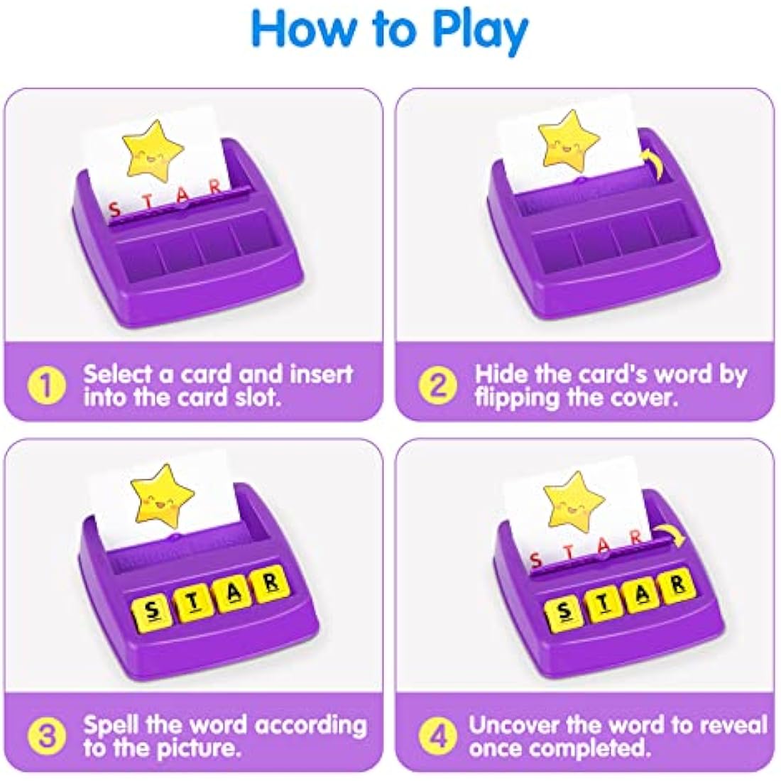 HahaGift Matching Letter Spelling Game - Educational Toddler Learning Toy