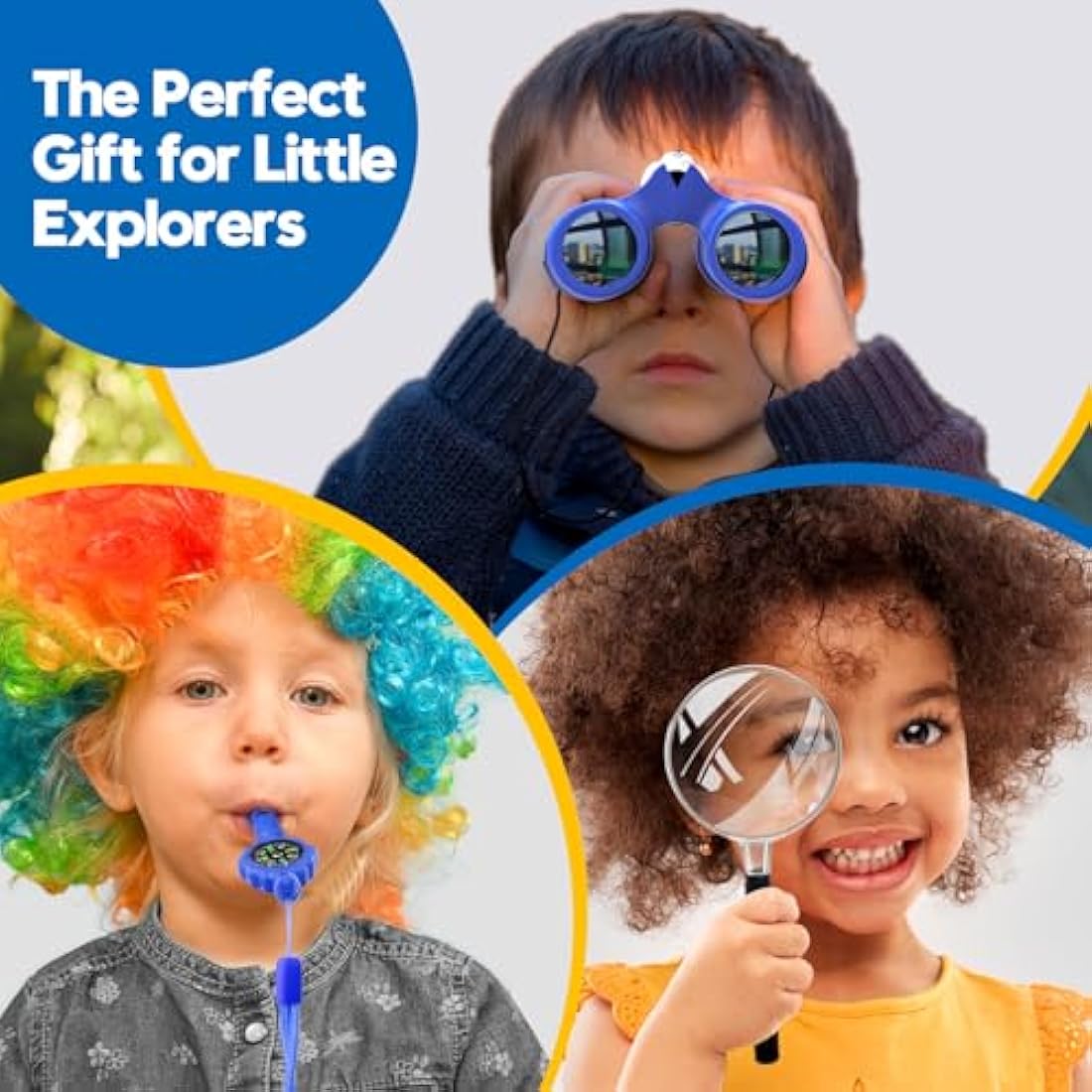 Jolof Store Kids Binoculars 8x21 High-Resolution Real Optics Set