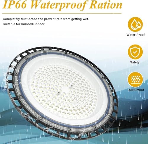 TAUDUDE 100W UFO LED High Bay Light | 14000lm IP66 Waterproof - 4 Pack