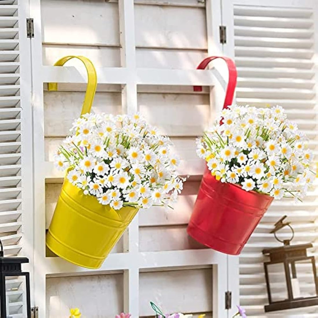 Jolof Store Artificial Daisy Flowers | 4PCS UV Resistant Faux Plants - White