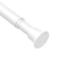 Zipglo White Adjustable Shower Curtain Tension Rod, 77-159cm No Drill