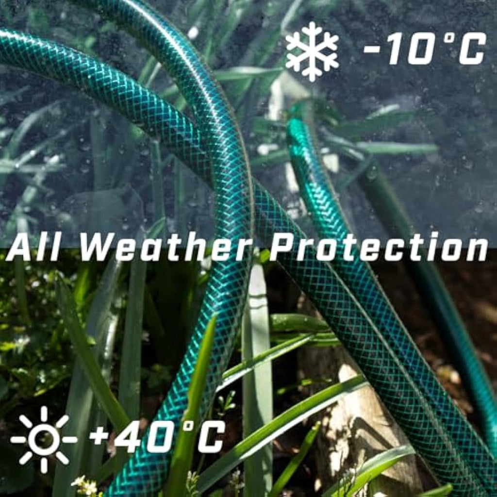 Faithfull 15M Reinforced PVC Garden Hose Pipe – 12.7mm Kink Resistant