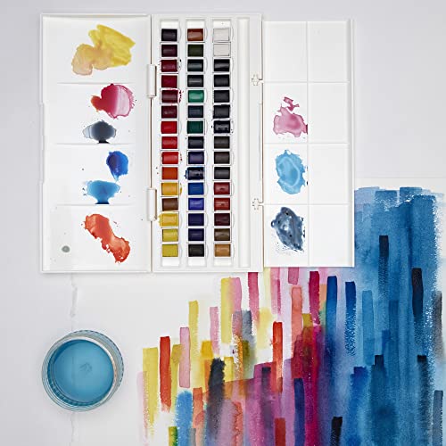 Winsor & Newton Cotman Watercolour Studio Set – 45 Half Pans & Brush