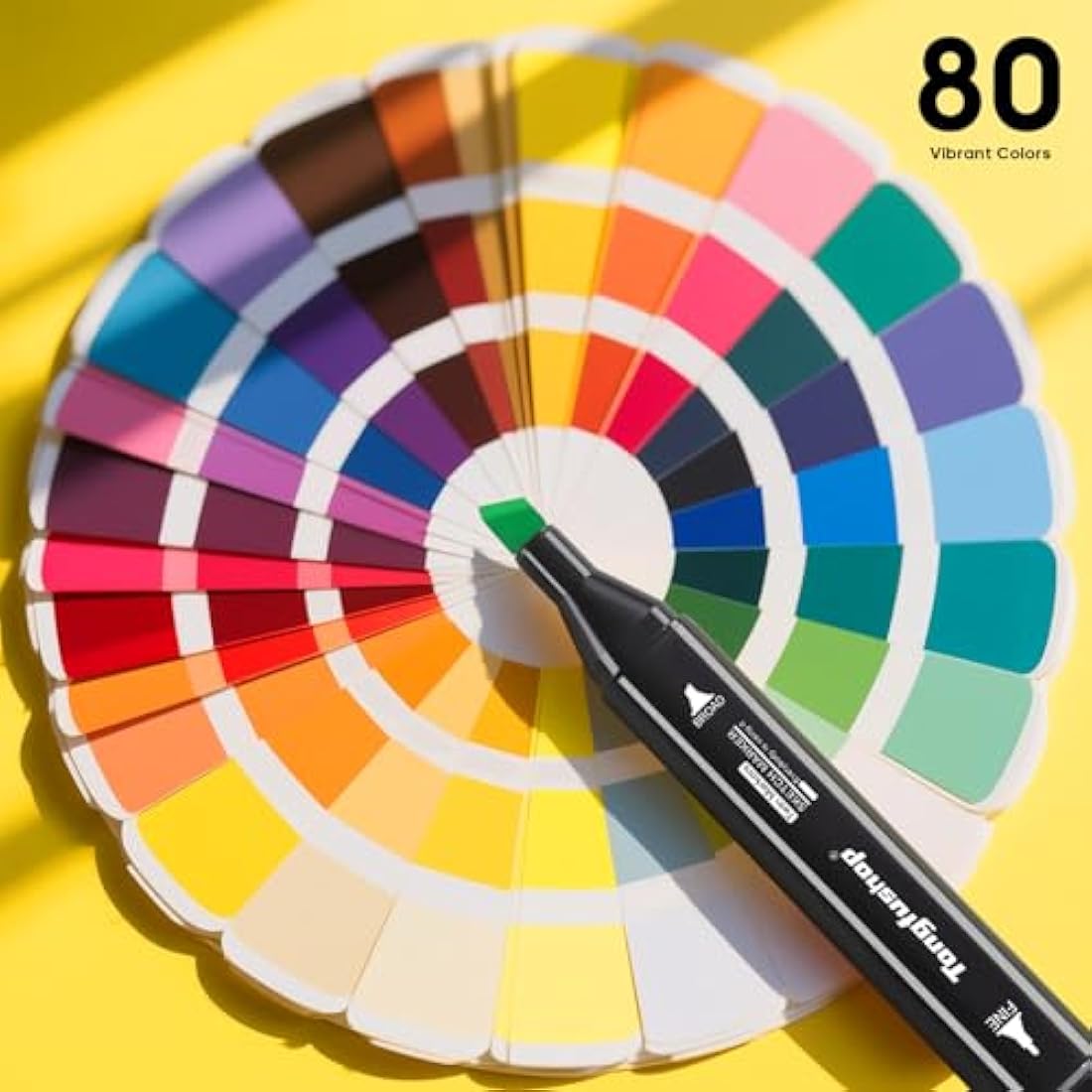 Tongfushop 80 Color Alcohol Markers | Dual Tip Art Pens for Drawing & Manga