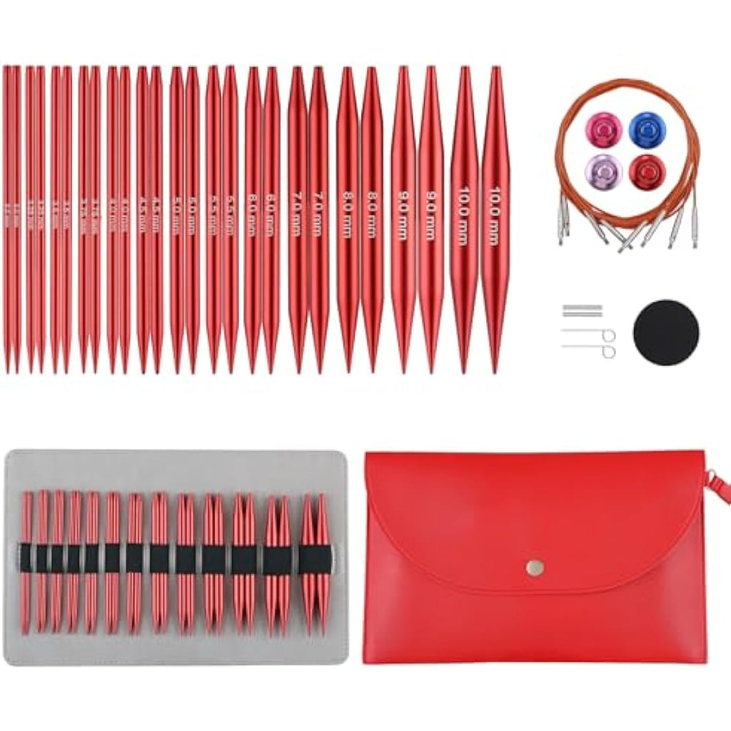 Interchangeable Circular Knitting Needles Set - 13 Sizes