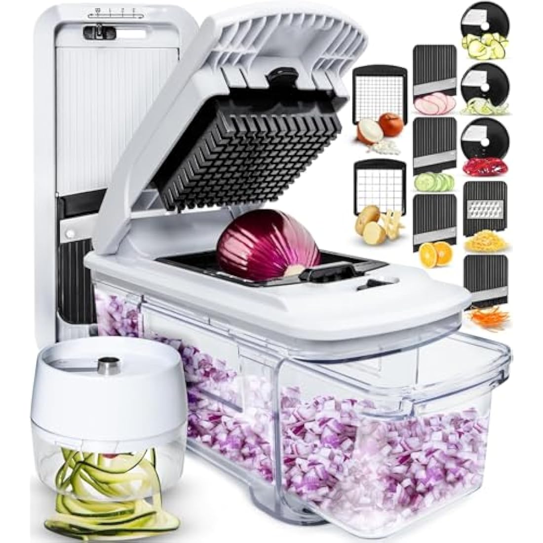 Fullstar Vegetable Chopper | 5-in-1 Mandoline Slicer & Spiralizer