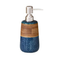 Hosoncovy 420ML Ceramic Soap Dispenser – Refillable Lotion Pump, Blue