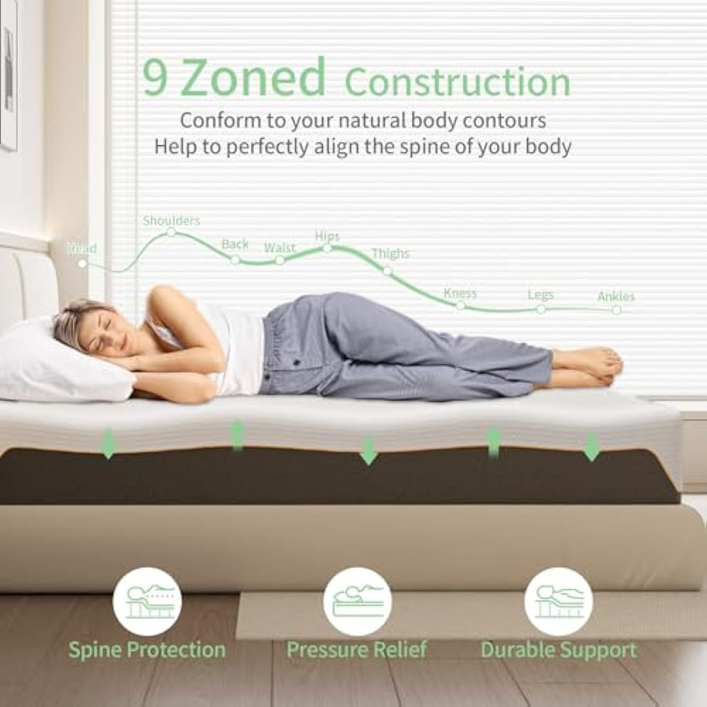 Doubleslee 4FT6 Double Memory Foam Mattress | Medium Firm Gel Foam