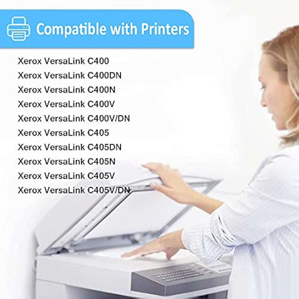 Jolof Store Compatible Toner 4-Pack for Xerox VersaLink C400 C405