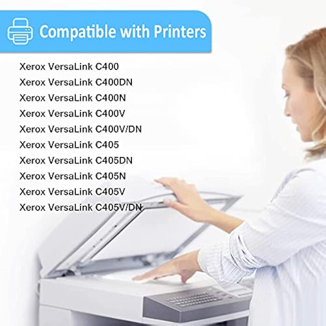 Jolof Store Compatible Toner 4-Pack for Xerox VersaLink C400 C405