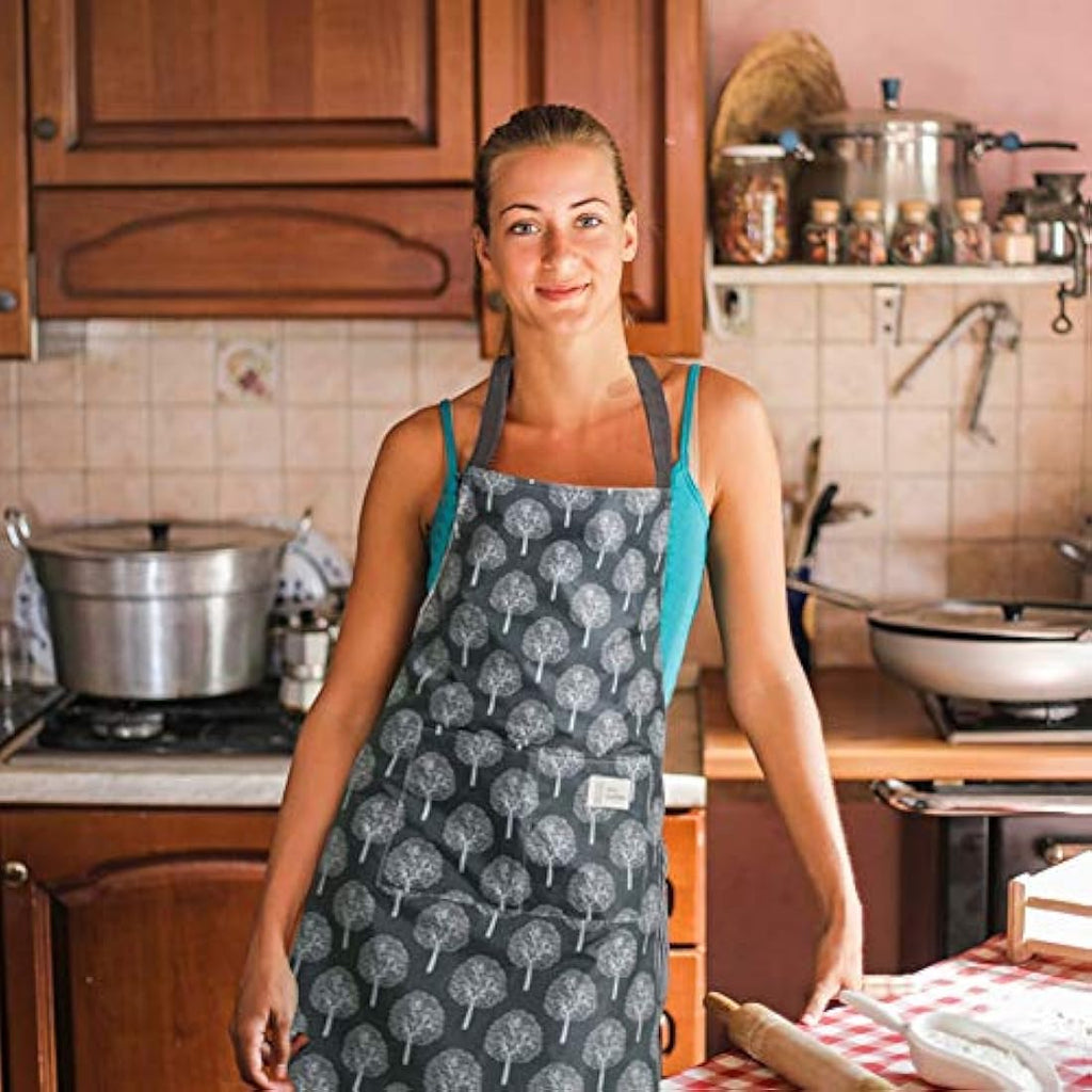 2Pcs Waterproof PVC Kitchen Apron with Pockets for Women