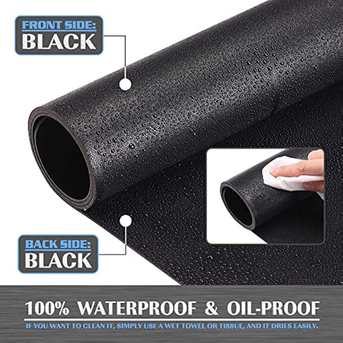K KNODEL Leather Desk Mat | Large Office Mouse Pad & Protector, Black