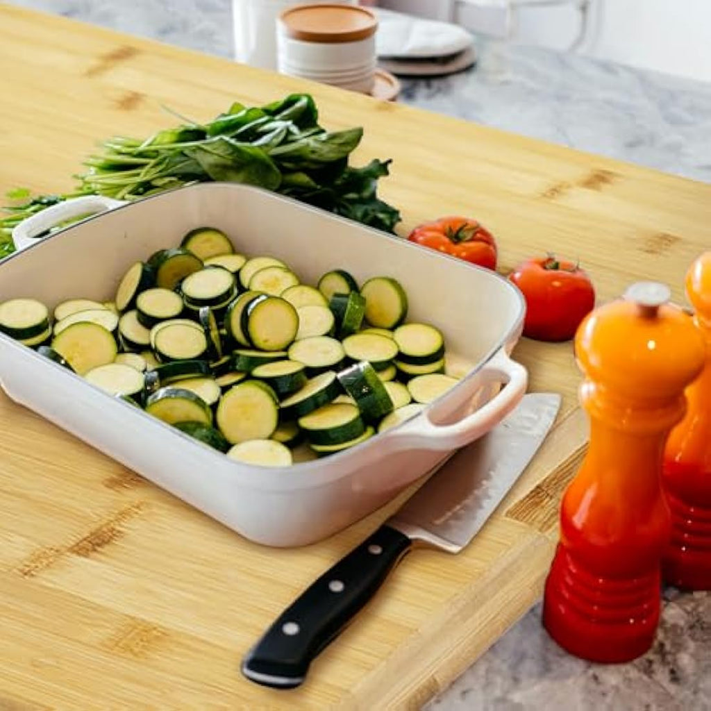 XL Bamboo Cutting Board – 50cm Butcher Block with Juice Groove