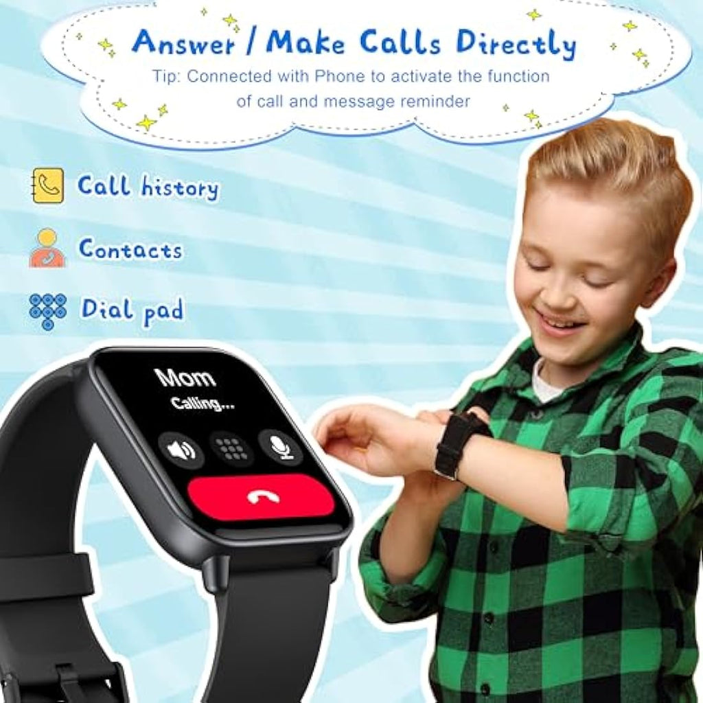 KALINCO Kids Smart Watch – IP68 Waterproof Fitness Tracker with Calling