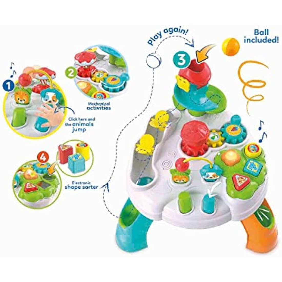 Clementoni Baby Park Activity Table – Interactive Toddler Learning Toy