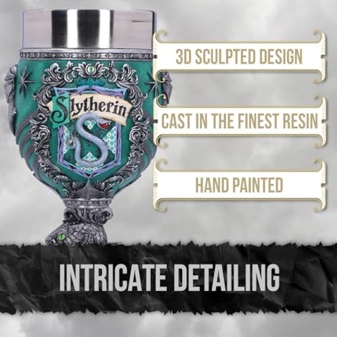 Nemesis Now Harry Potter Slytherin Collectible Goblet - Resin, 19.5cm