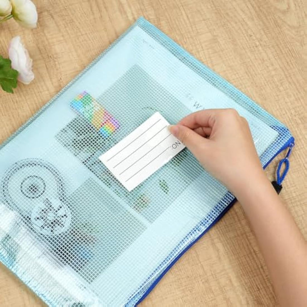 Vicloon 15Pcs Mesh Document Wallets | A3 A4 A5 Waterproof Zip Folders