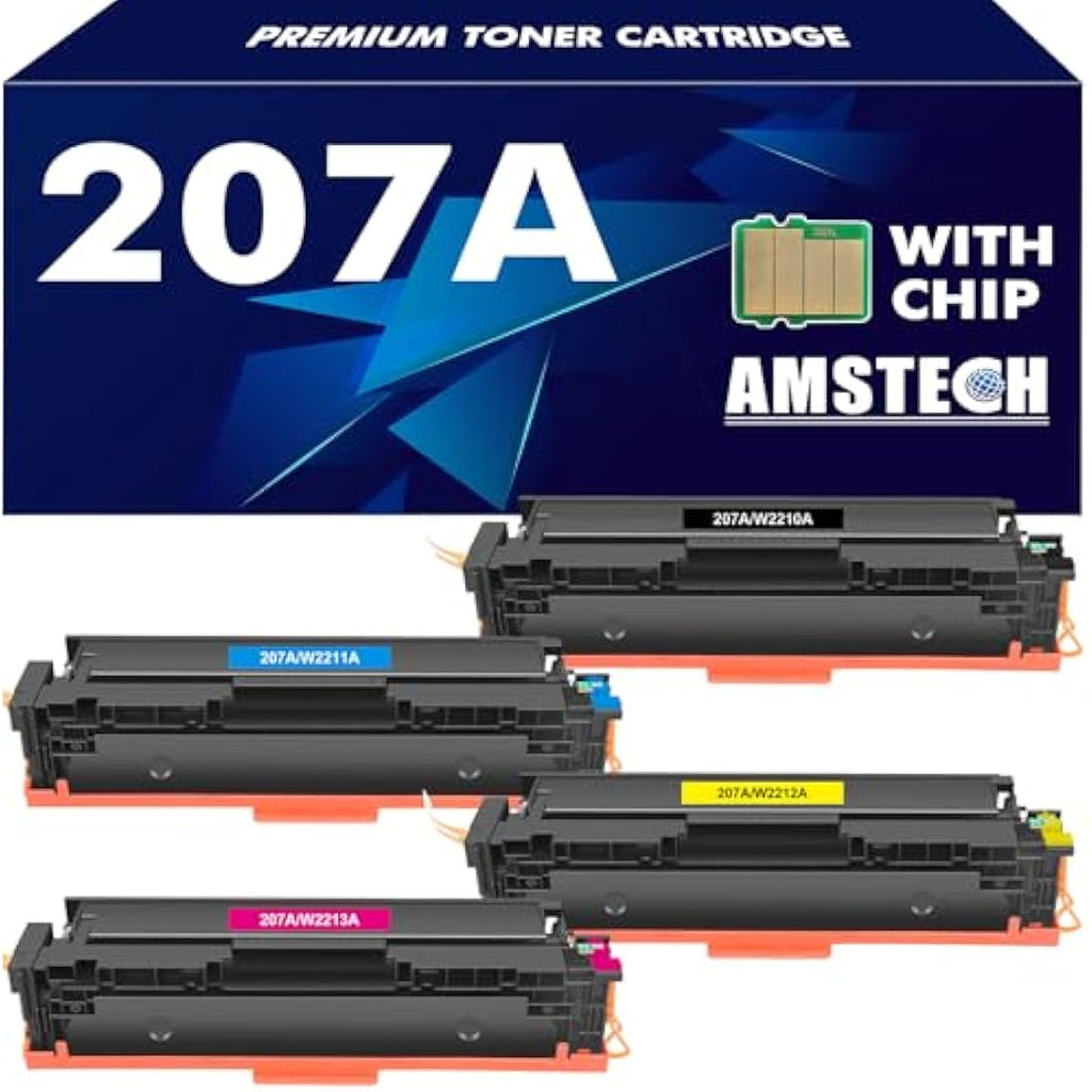 Jolof Store 207A 207X Toner Cartridge 4-Pack for HP Color LaserJet M283fdw