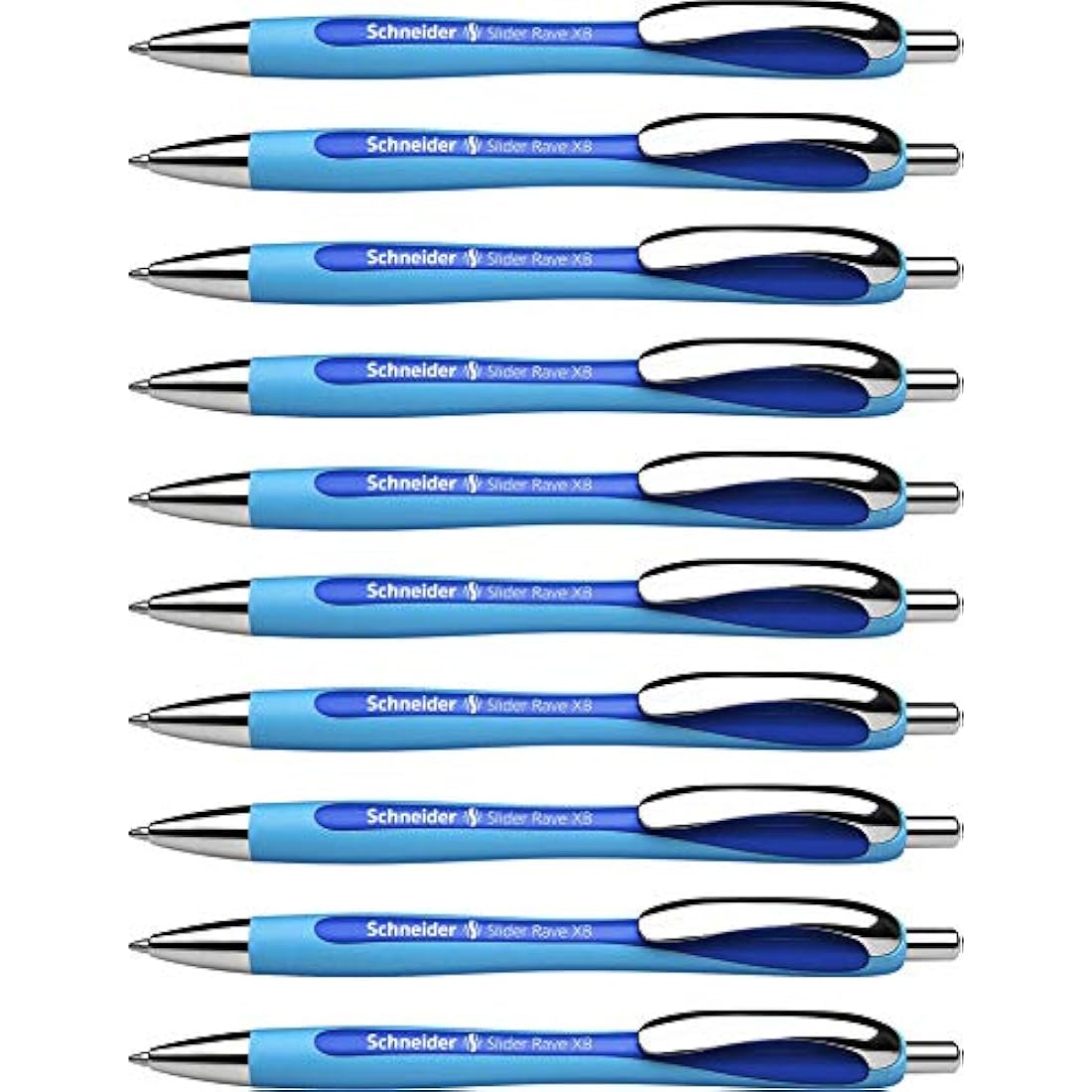 Schneider Slider Rave XB Ballpoint Pen - Blue Viscoglide Ink (10 Pack)