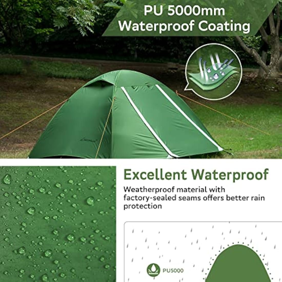 Clostnature Crux 1 Person Backpacking Tent - Waterproof 3 Season Tent