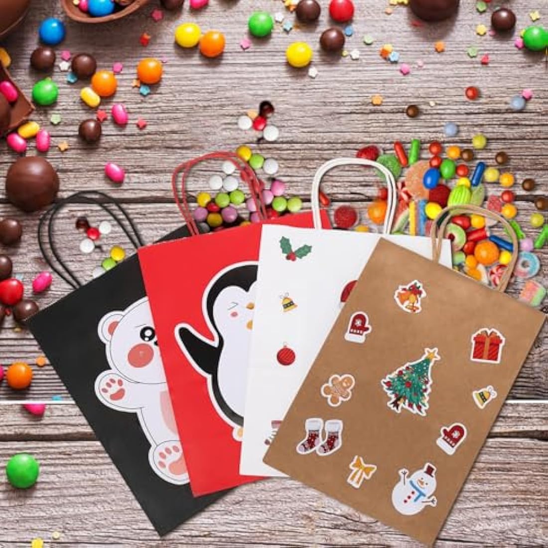 HAUSPROFI Kraft Paper Gift Bags | 25pcs Thicken 130gsm with Handles