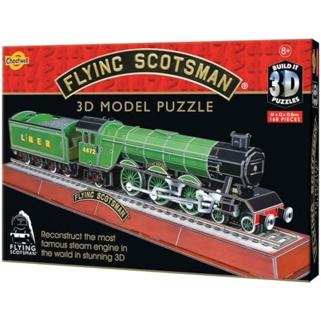 Cheatwell Games Flying Scotsman 3D Puzzle Model Kit – 168 Pieces