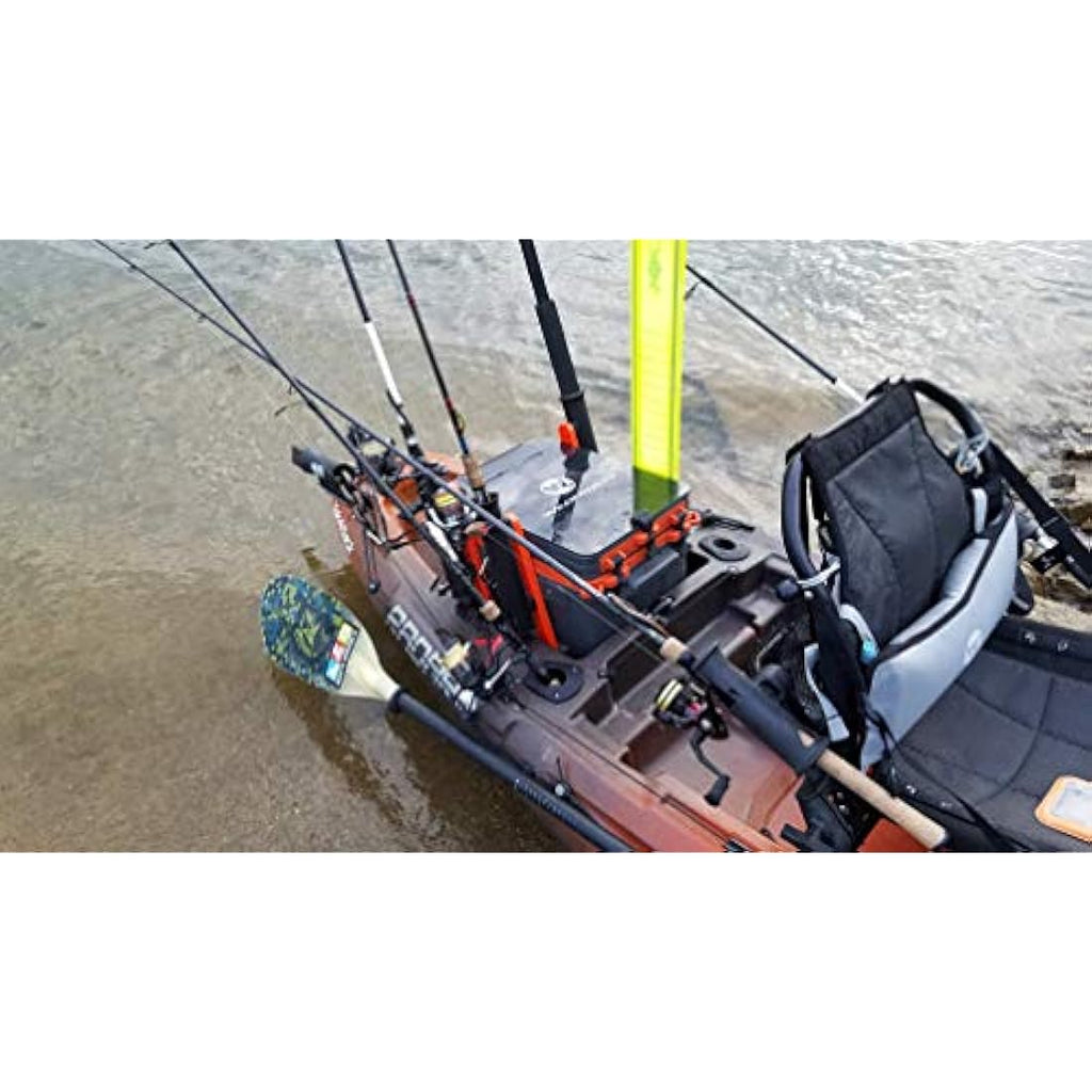 Wilderness Systems Kayak Fishing Crate with 4 Rod Holders | Tackle Storage