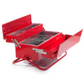 Suck UK Portable BBQ Tool Box – Stainless Steel Charcoal Camping Grill