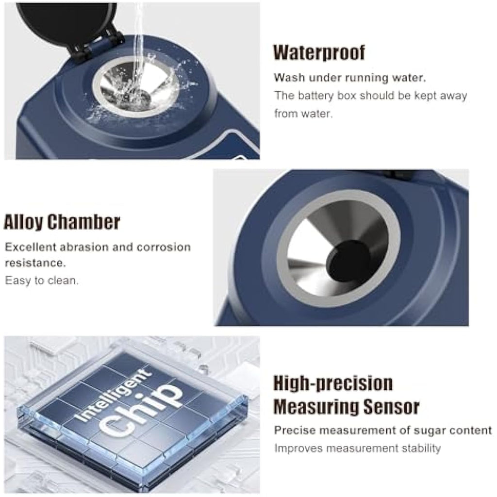 Digital Brix Refractometer | 0-55% Sugar Meter with ATC