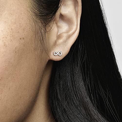 Pandora Moments Sparkling Infinity Stud Earrings – Sterling Silver