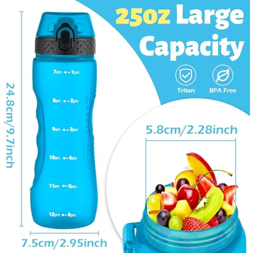 Oldley 750ml Tritan Water Bottle with Straw | Leakproof Sports Bottle