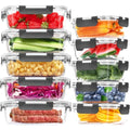 Skroam 10-Pack Glass Food Storage Containers | Airtight Meal Prep Set
