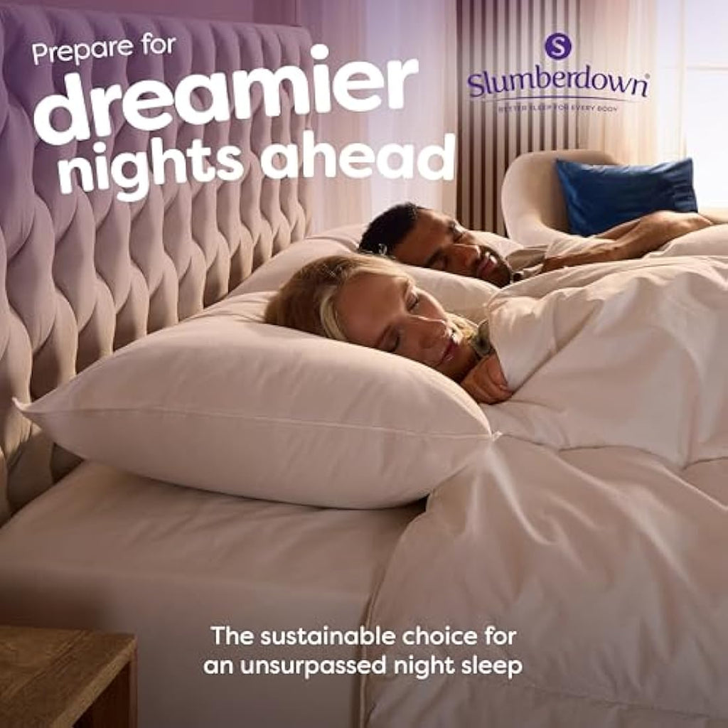 Slumberdown British Wool Pillow – Cooling Cotton Side Sleeper Pillow