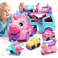 Lehoo Castle 5-in-1 Unicorn Carrier Truck Toy with Lights & Music