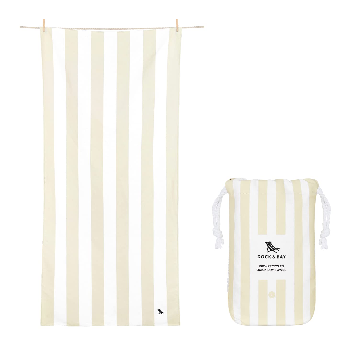 Dock & Bay Sand Free Beach Towel | Quick Dry Recycled Fabric | Large