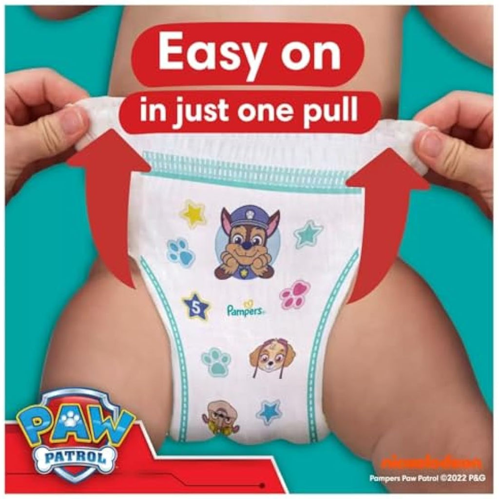 Pampers Baby-Dry Nappy Pants Size 5 | Paw Patrol Edition | 160 Pack