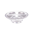 HEMOTON Round Glass Soap Dish – 4.33 Inch Clear Anti-Slip Soap Holder