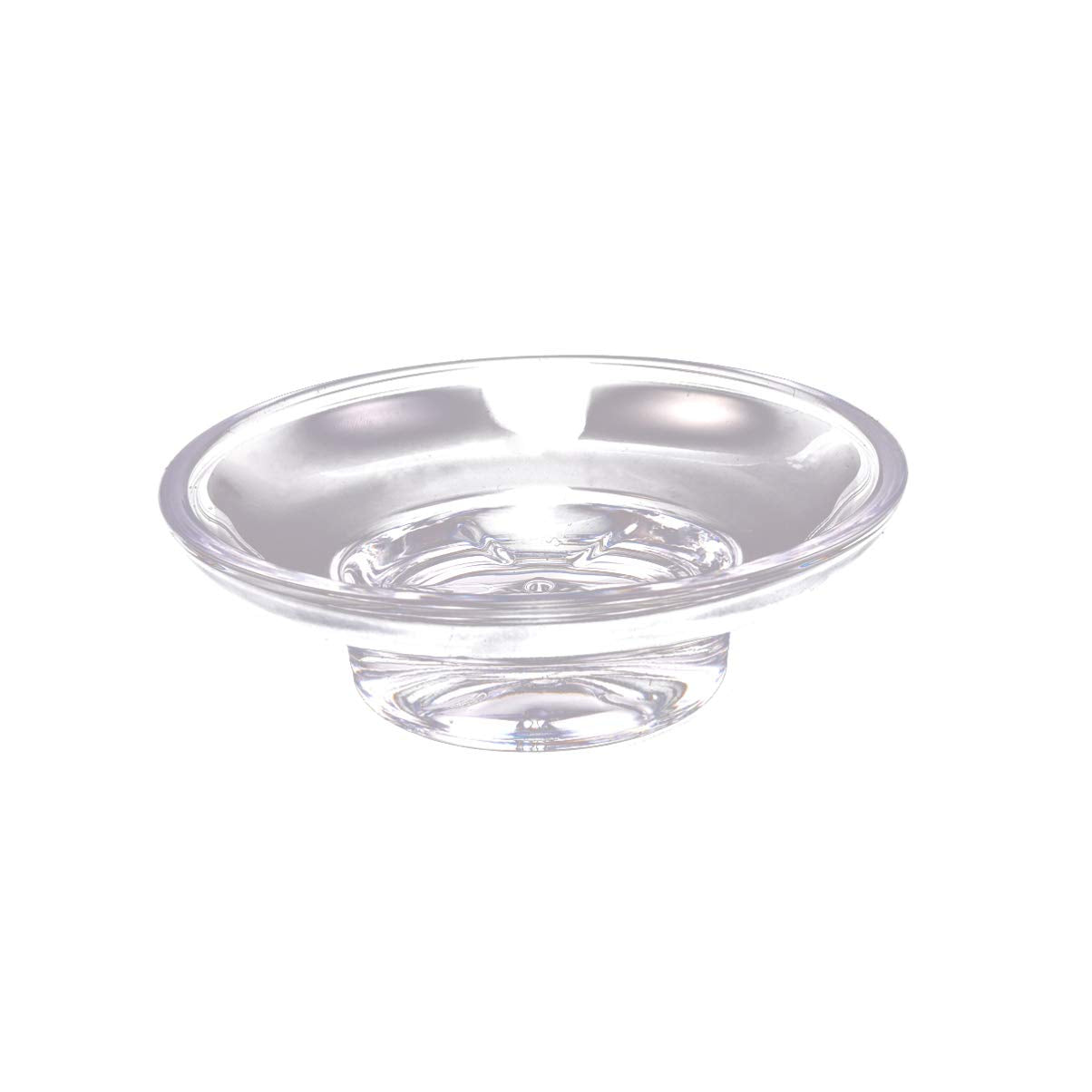 HEMOTON Round Glass Soap Dish – 4.33 Inch Clear Anti-Slip Soap Holder