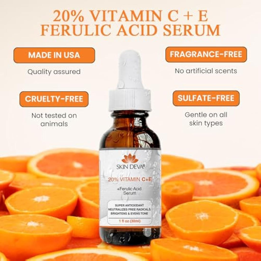 Skin Deva 20% Vitamin C + E Ferulic Acid Serum for Acne Scars - 30ml