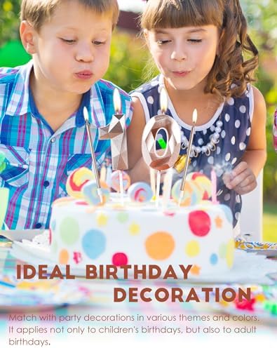 Rose Gold 60th Birthday Candles | Number 60 Cake Topper Set
