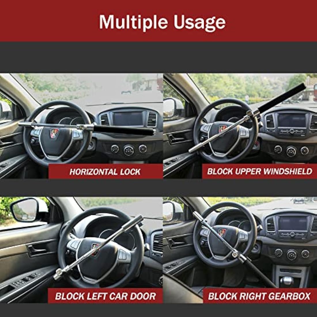 Steering Wheel Lock – Universal Heavy Duty Anti-Theft Device