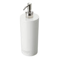 Yamazaki Tower Shampoo Dispenser – White Round Stainless Steel Bottle