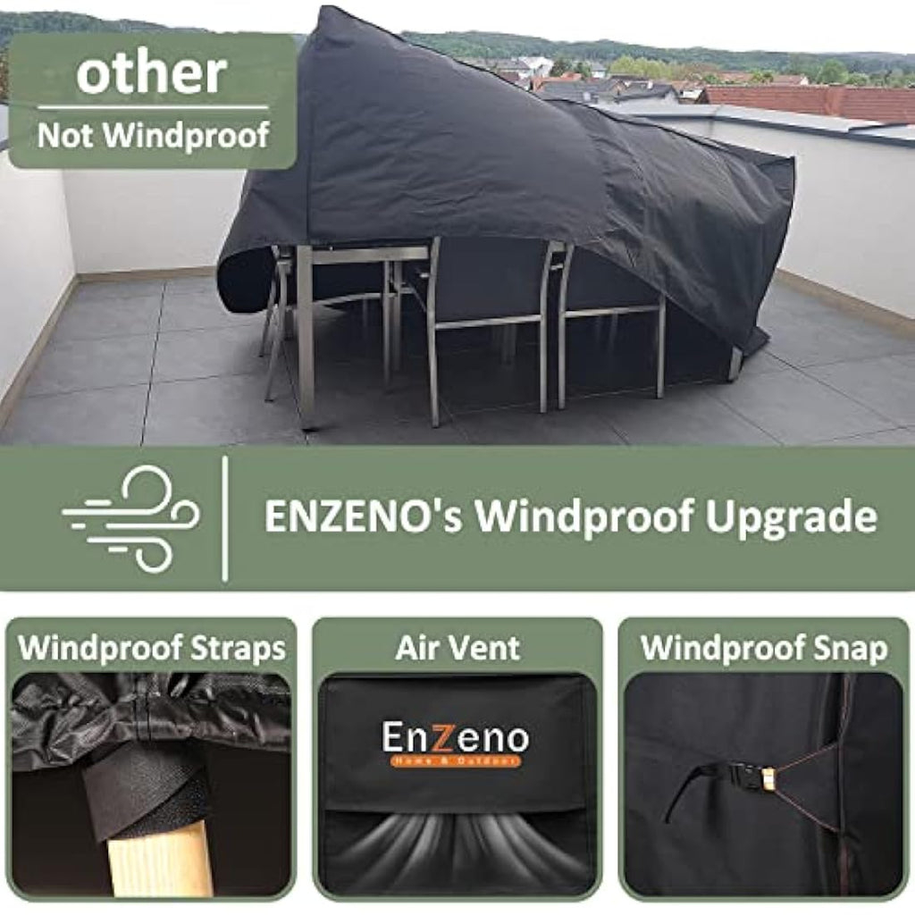 Enzeno Waterproof Garden Furniture Cover | 200x200cm Oxford Fabric