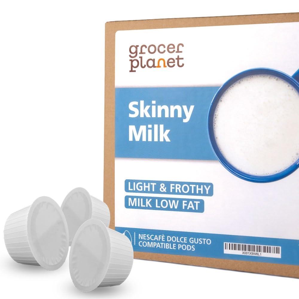 Grocer Planet Skinny Milk Pods for Dolce Gusto – No Sugar Added, 80ct