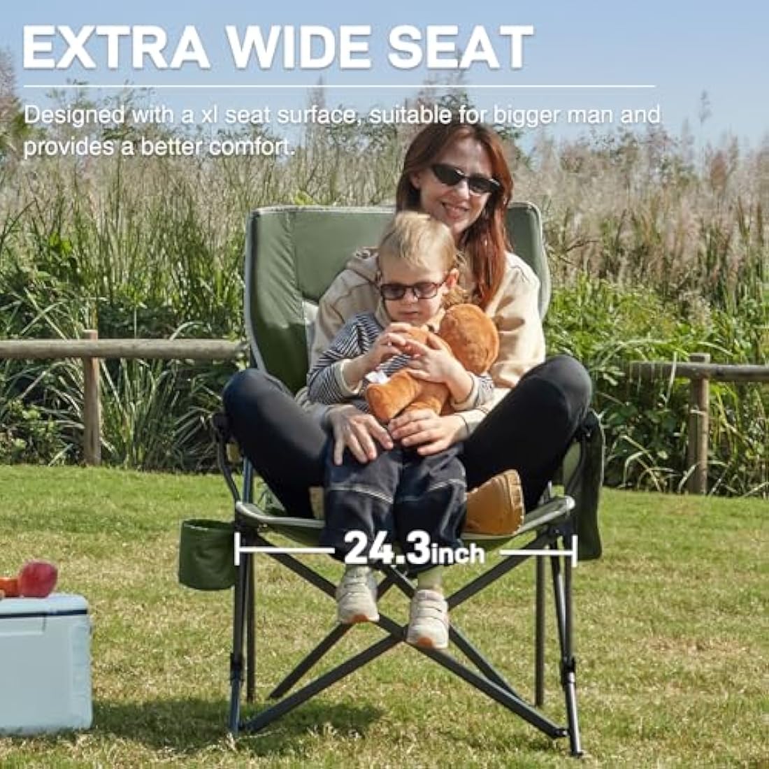 Ever Advanced Oversized Camping Chair | Heavy Duty 230kg Folding Seat