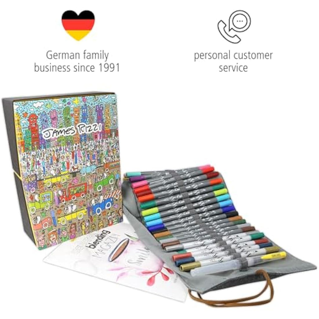 Online 41-Piece Hand Lettering Set – Calligraphy Brush Pens & Pouch