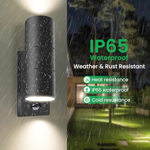 ALUSSO LED Outdoor Wall Light – PIR Motion Sensor IP65 Waterproof Lamp